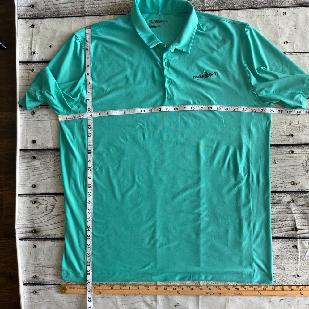Nike Golf Dri-Fit‎ Polo Shirt XL Teal Paradise Valley Logo Performance - Picture 5 of 14